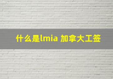 什么是lmia 加拿大工签